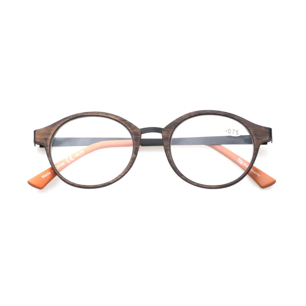 3 pari stilsko obravnavi očala za moške in ženske, lahka in prenosna, naravnost lesa zrn.