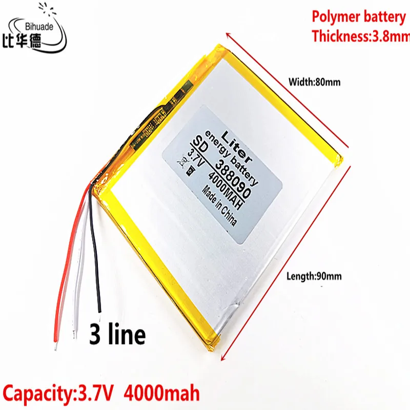 3 skladu 388090 3,7 V: 4000 mah Litij-polimer Baterija z Zaščito Odbor Za 7 palčni 8 9 inch inch Tablet PC Ainol Aurora
