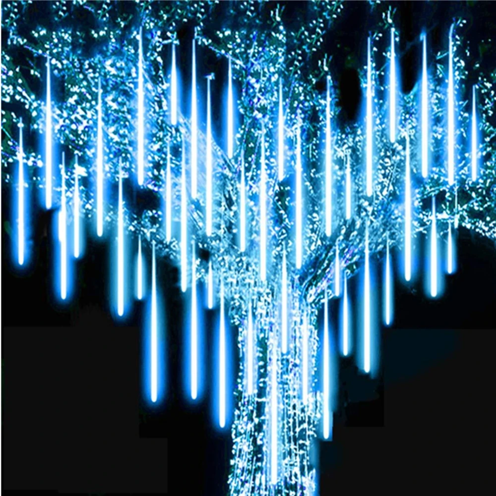 30 cm/50 cm Nepremočljiva Meteor Tuš Dež Niz LED Luči Božič Pravljica Luči Garland Prostem Dekorativne Luči Doma Dekor