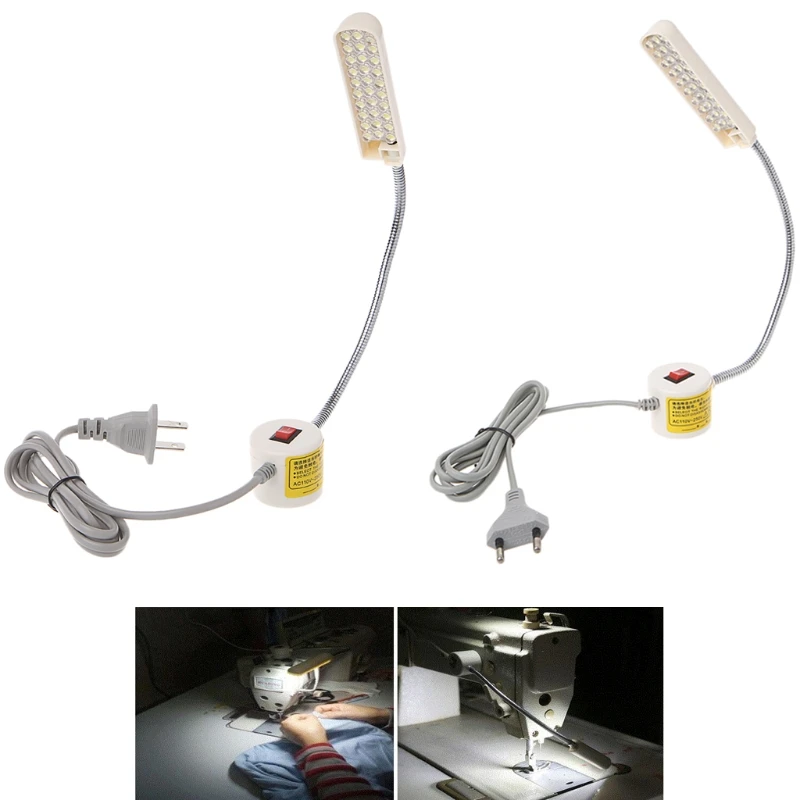 30 LED Šivalni Stroj Svetlobe Delovni Gooseneck Svetilko z Magnetno Bazo EU/ZDA Plug
