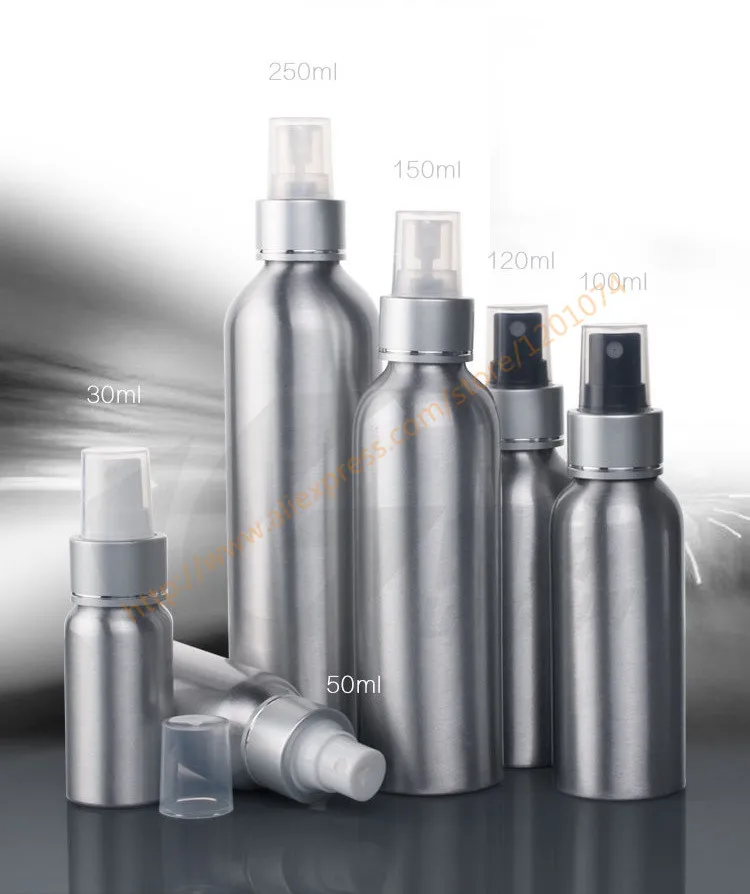 30 ml/50 ml/100 ml/120ml/150 ml aluminija steklenica iz aluminija s škropilnico.megle/potovanja se lahko ponovno polnijo parfum/dišave/vonj steklenico