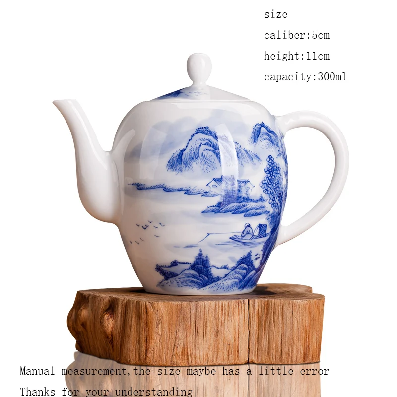 300 ml Jingdezhen Modrega in Belega Porcelana Keramični Čajnik Letnik Ročaj Pot Domov Teaware Kung Fu Čaj Nastavite Kitajski Čaj Pot grelnik vode