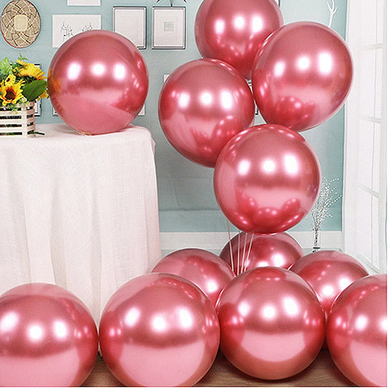 30pcs 10/12 rojstni dan balon kovinski dekoracijo poroke spalnica v ozadju stene okrašene s chrome višji balon