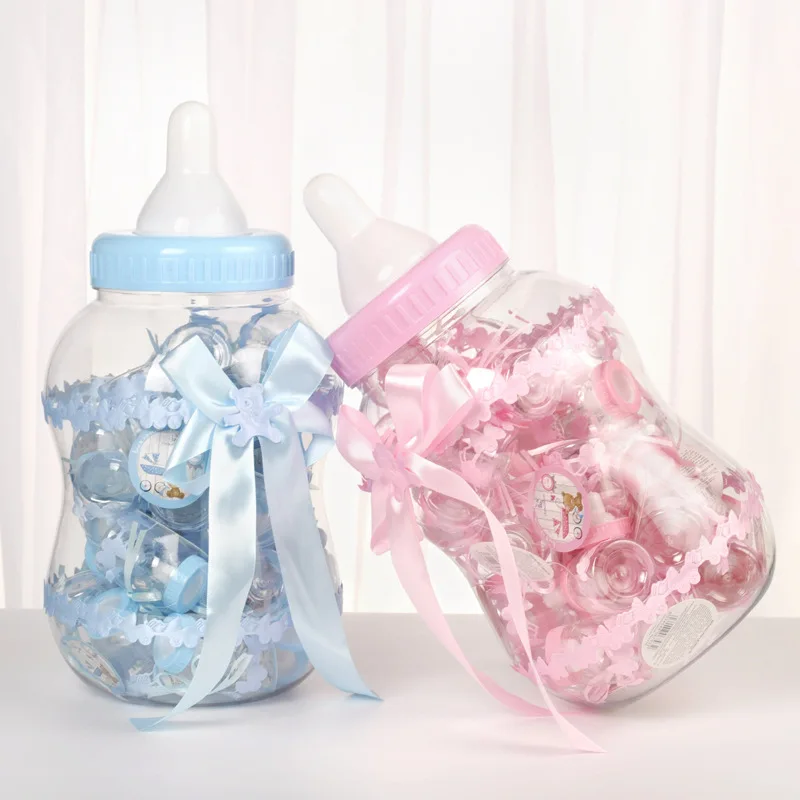 30pcs Baby Girl Boy Plastičnih Škatel Baby Tuš Sladkarije Krst Polje Baby Hranjenje Steklenički Boite Dragees De Mariage Embalaža