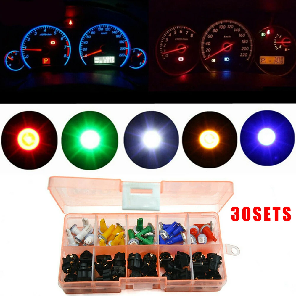 30PCS /set T5 Žarnice LED Avto armaturne Plošče Lučka Auto nadzorni Plošči Segrevanja Lučka