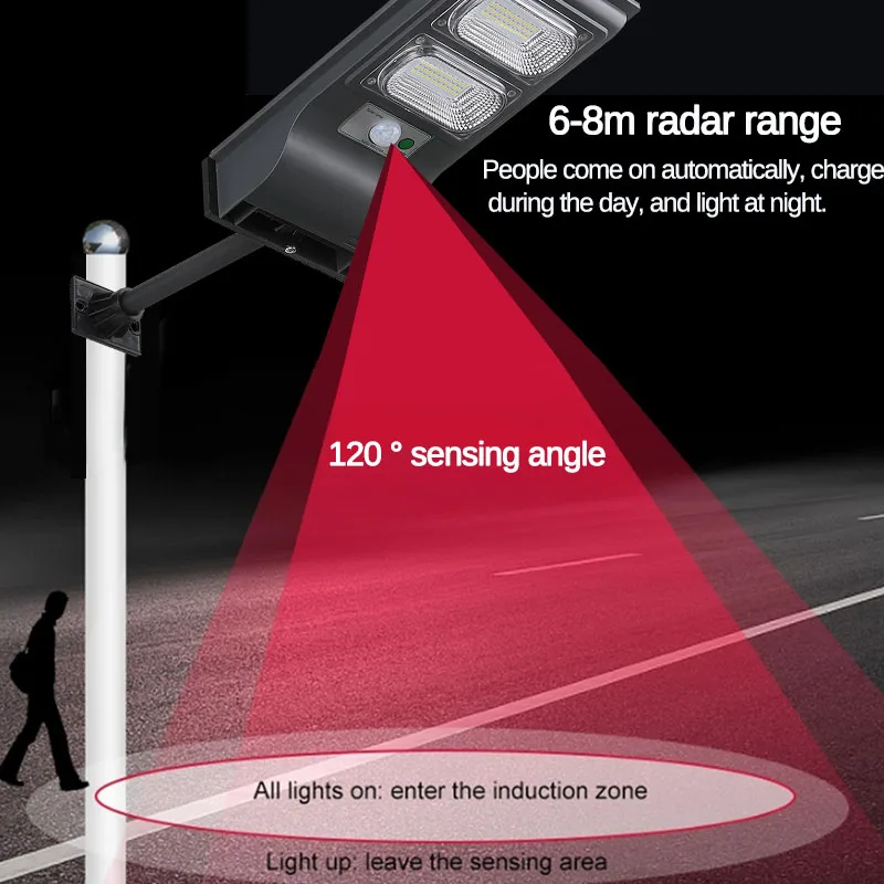 30W/60 W/90W LED Solarna Svetilka s palico Street Light Zunanji Steni Razsvetljavo Solar Powered Radar Gibanja za Nadzor Svetlobe za Vrt, Dvorišče