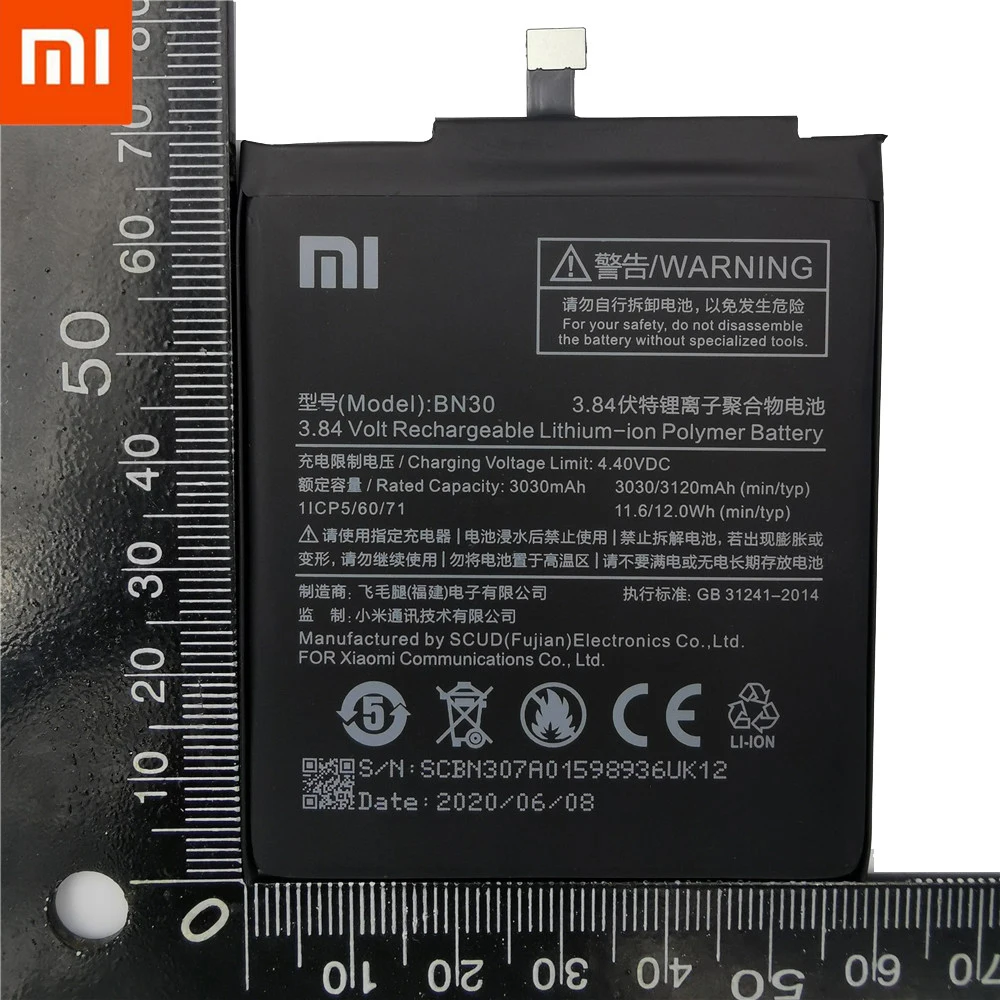 3120mAh New visoke kakovosti BN30 baterija za Xiaomi Redmi 4A rdeči riž 4a mobilni telefon Na zalogi