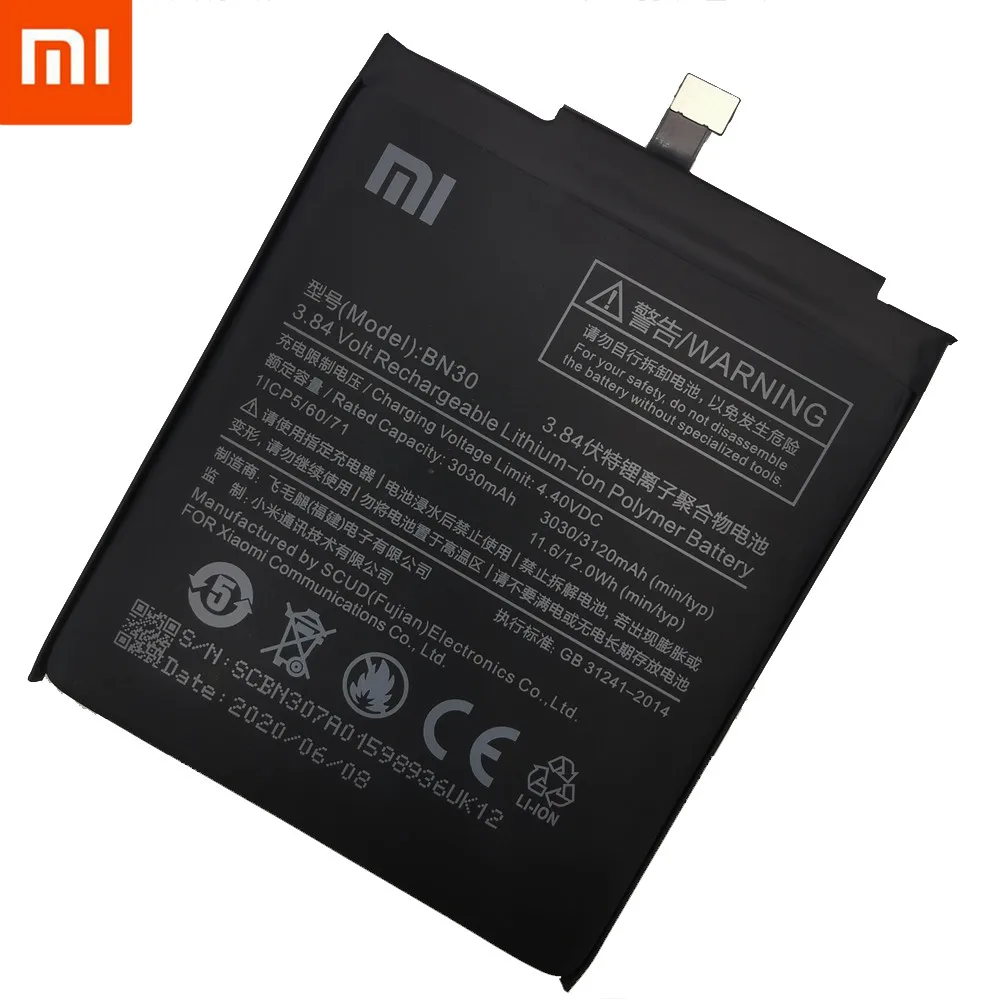 3120mAh New visoke kakovosti BN30 baterija za Xiaomi Redmi 4A rdeči riž 4a mobilni telefon Na zalogi