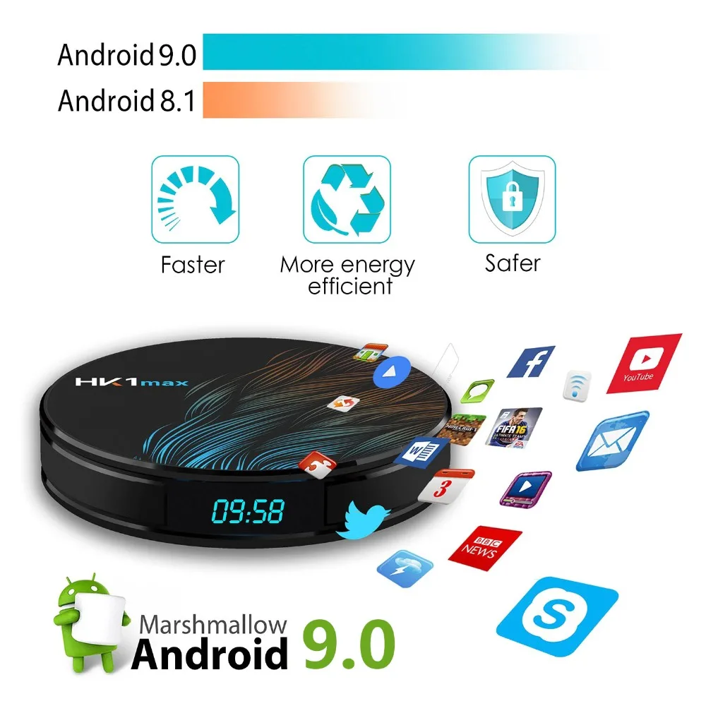 32 g 16 g 64 G iptv Smart Tv Box HK1MAX Android 9.0 2.4 G/5 G Wifi, Bt 4.0 Rk Quad Core 4K 1080P Full Hd Hk1 Max Set-Top Box,tv okno