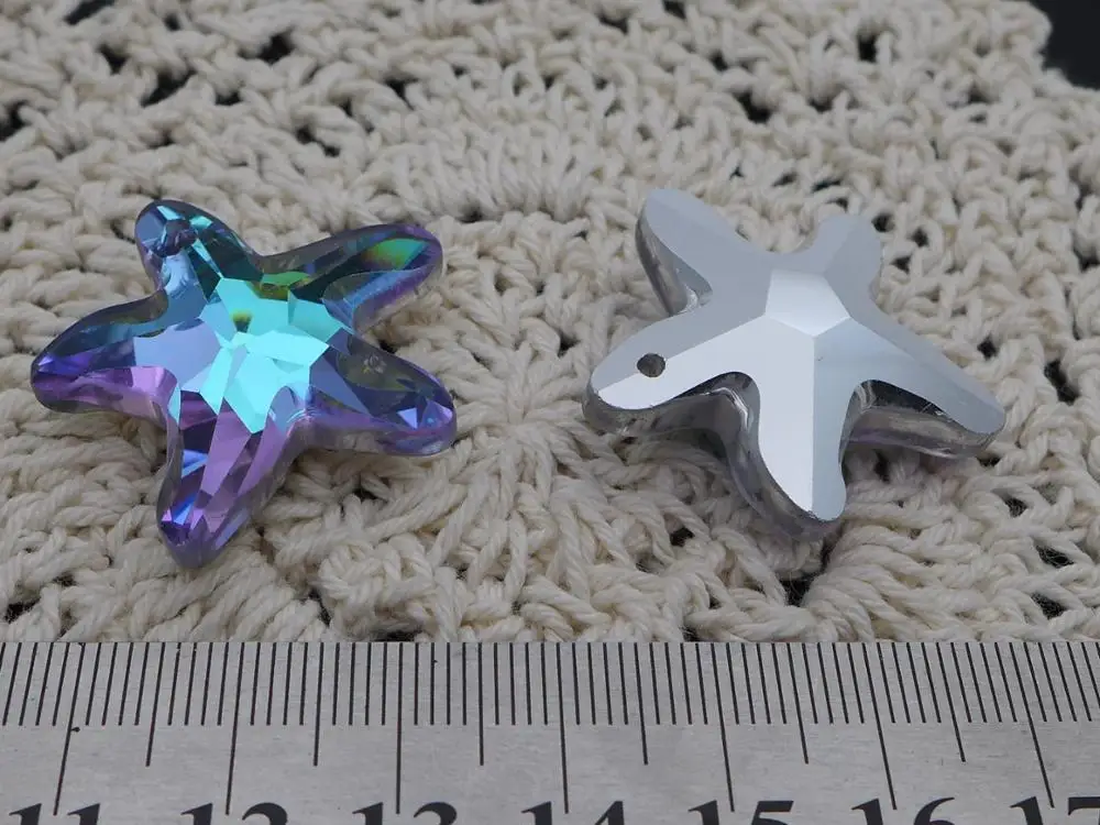 32mm star/zvezda shap kristalno obeski, nakit DIY pribor ugotovitve stekla uhan ogrlica čare k9 brezplačna dostava 30pcs