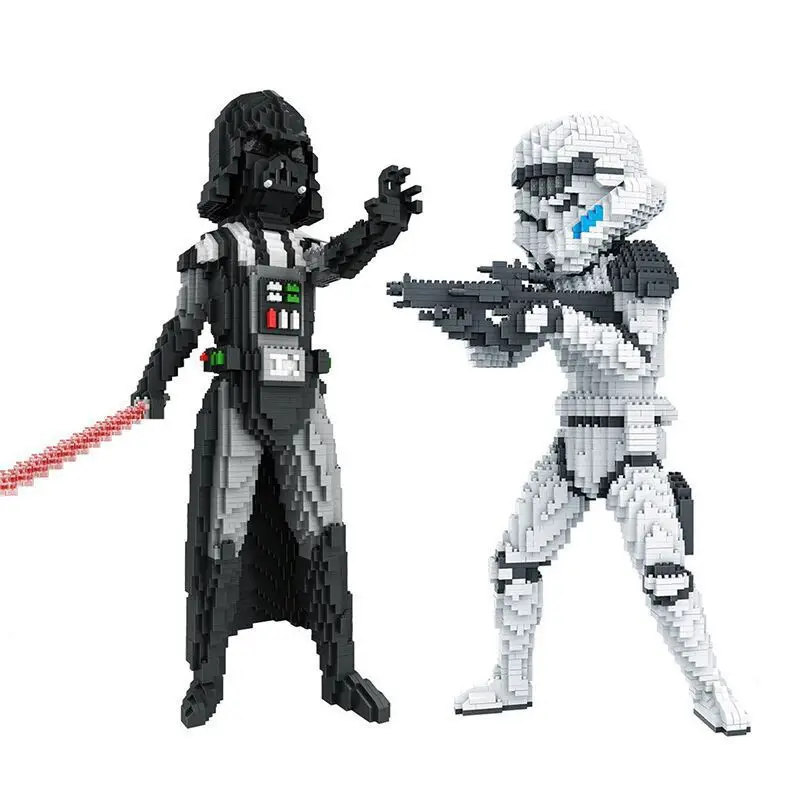 3300pcs+ Star Wars Darth Vader Diamond gradniki Film Yoda Stormtrooper figuric Igrače Mikro Bloki Za Otroke
