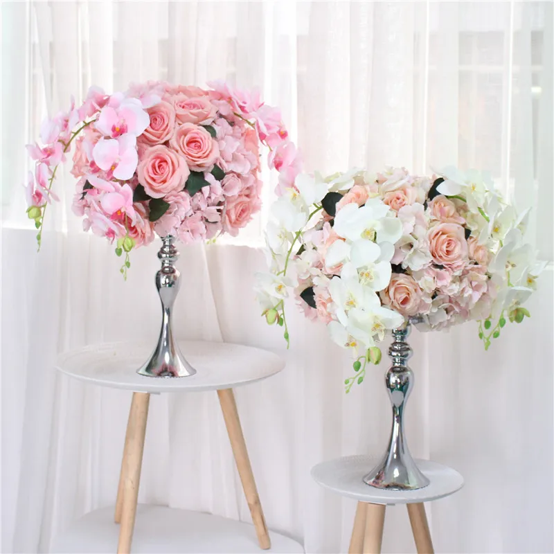 35/40/50 cm umetne rože tabela cvet žogo centerpieces poroko arch ozadje rose potonike hydrangea mix cesti vodnik šopek