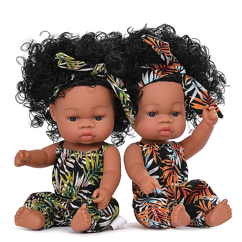 35 cm Poletje Black Babe Lutke Afriške Prerojeni Silikonski Vinil Novorojenčka Poupee Boneca Baby Mehke Igrače Dekle, Fant Todder Veren Baby