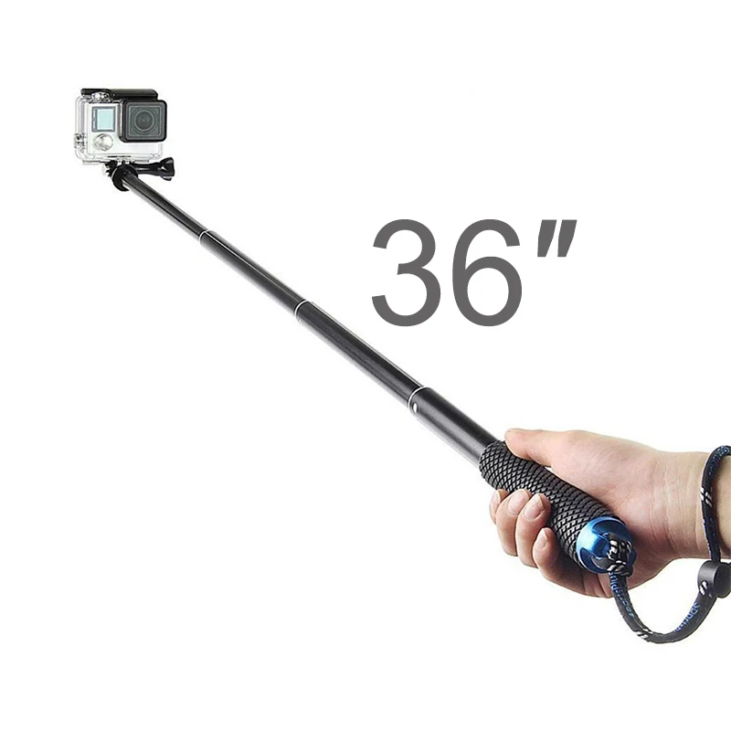 36 palčni Podaljša Pole Selfie Palico Monopod za GoPro Hero 9 8 7 6 5 Yi 4K Eken H9 Sjcam M10 DJI Osmo Action Cam Go Pro Pribor