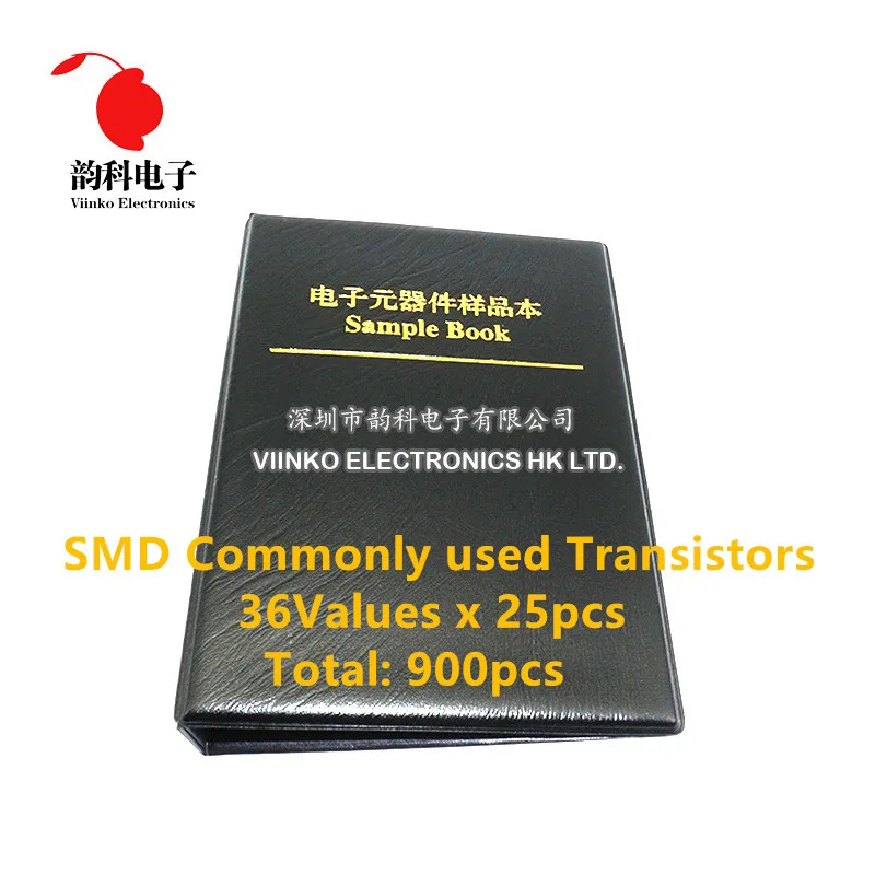 36 vrst x25pcs pogosto uporabljajo SMD Tranzistor Izbor Kit Izbor Vzorca Knjiga