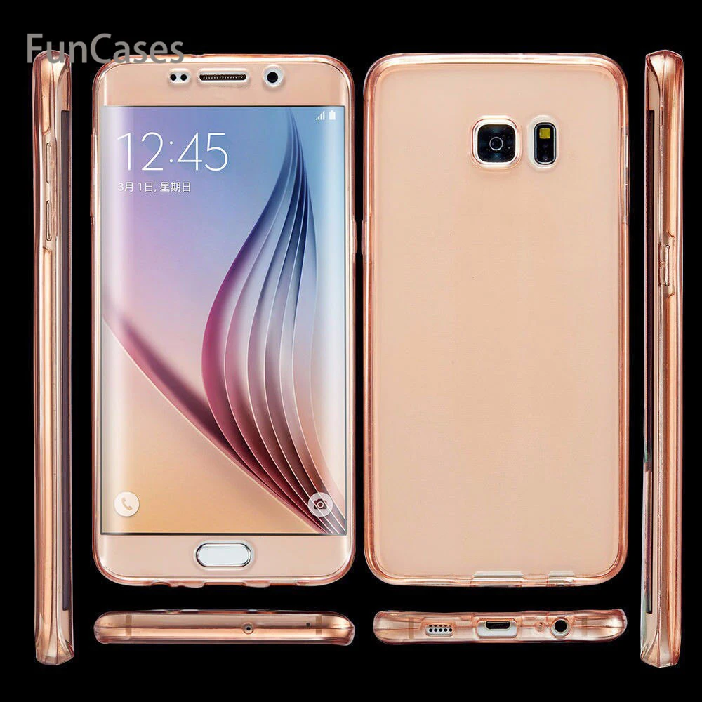 360 Celotno Telo, Silikonski Pregleden Primeru Pokrovček za Samsung Galaxy A3 A5 A6 A7 A8 J2 J3 J5 J7 2016 2017 2018 Prime Plus Funda