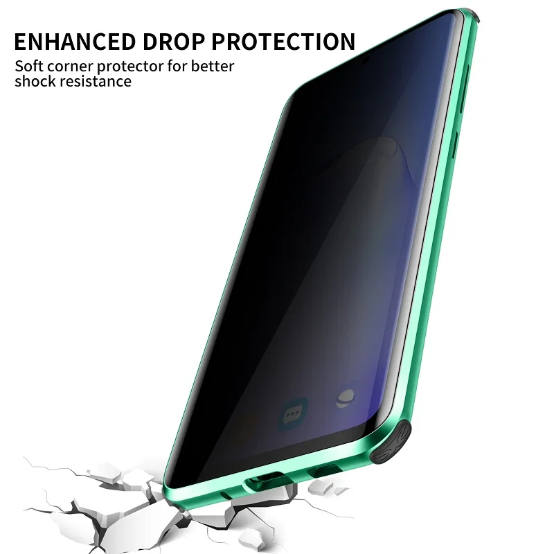 360 Full Zaslon Zaščitna Matal Primeru Telefon Za Galaxy S20 FE Opomba 20 Plus Ultra Magnetni Tmepered Stekla Nazaj Kritje