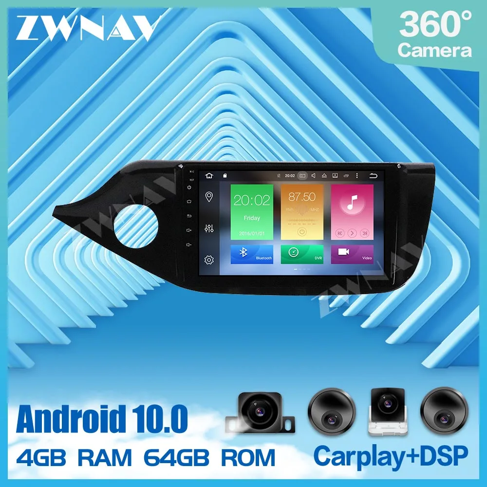 360 Kamera Android 10.0 zaslon Avto Multimedijski predvajalnik DVD-jev Za KIA Ceed 2012-2016 audio stereo radio, GPS navigacija IPS vodja enote