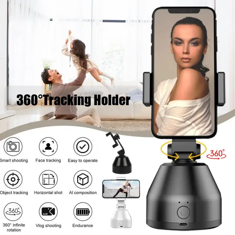 360 Rotacijski obrazov Mobilni Telefon Stojalo Selfie Palico Smart AI Gimbal Osebnih Robot Snemalec Pametni Stabilizator Gimbal