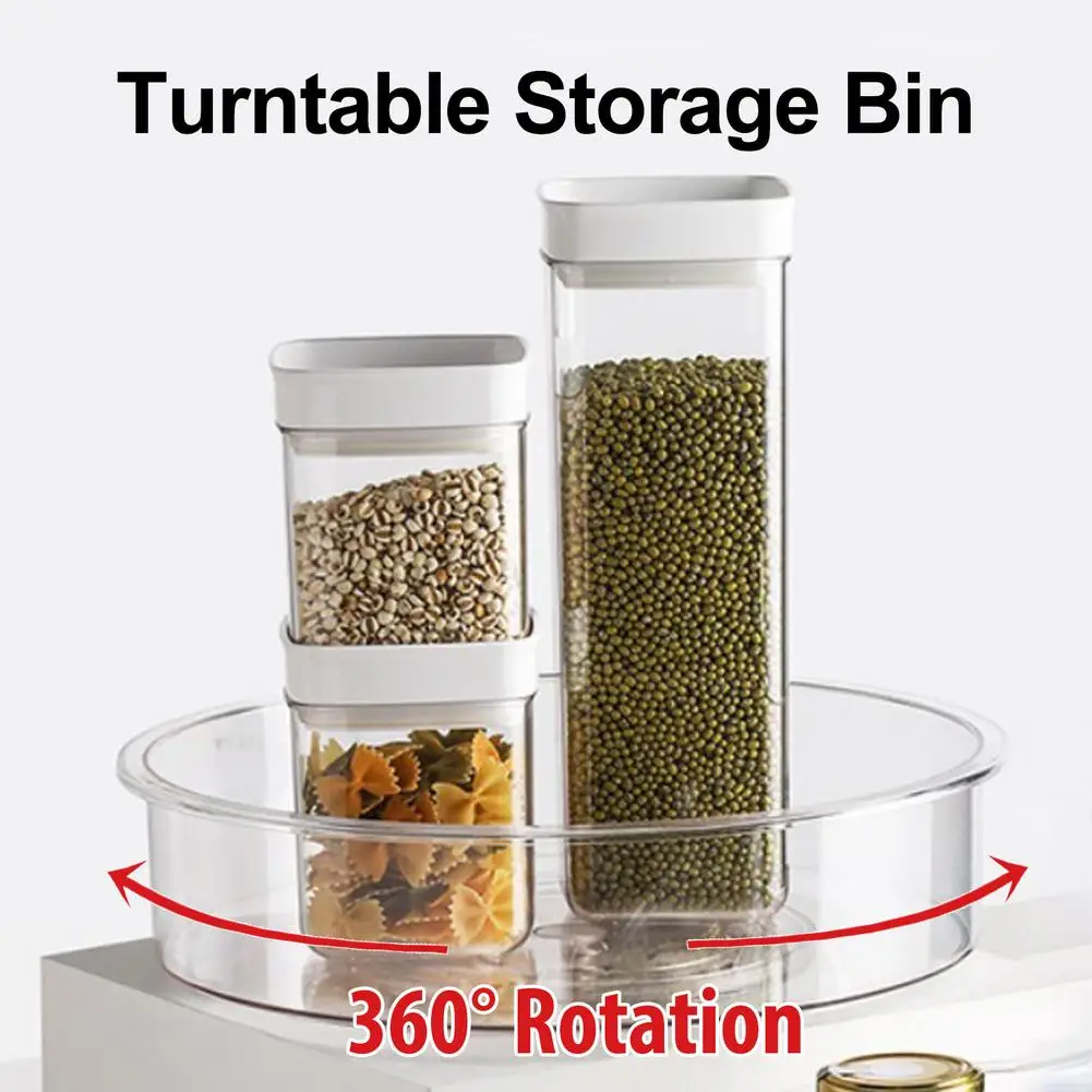 360 Rotacijski Shranjevanje Bin Praktično Plastična Škatla Za Shranjevanje Gramofon Spice Stojalo Za Kuhinjske Omare Za Nego Kože Shranjevanje