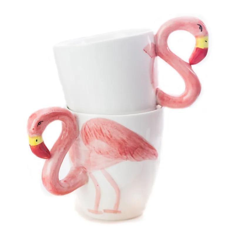 3D Flamingo Keramični Vrč Kave Srčkan Zajtrk Pokal Skodelice Kave, Mleka, Čaja, Vode Skodelice Ustvarjalne Drinkware Rojstni dan, Darila Za Dekleta
