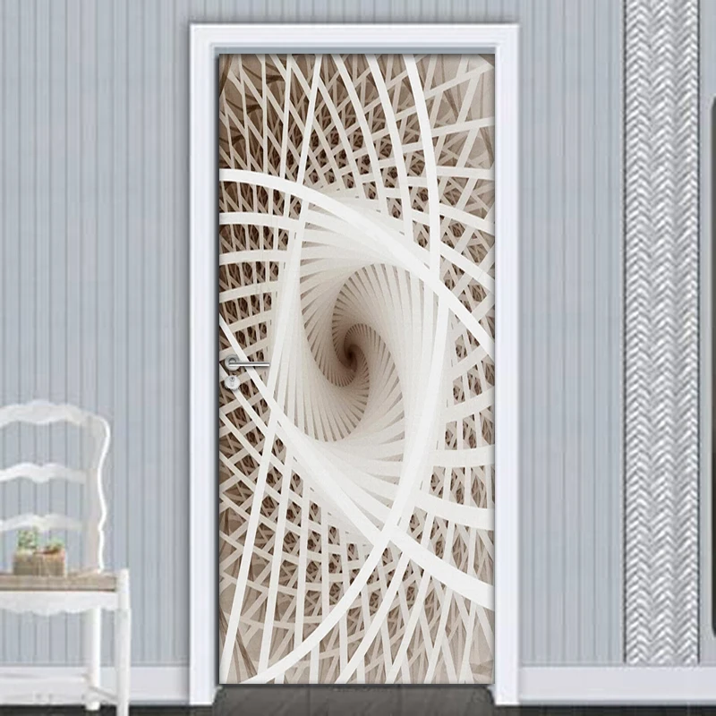 3D Geometrijskih Umetnosti Stensko Slikarstvo PVC samolepilne Vrata Nalepke Foto Ozadje, Dnevna Soba, Spalnica Vrata Dekoracijo Nalepke Zidana