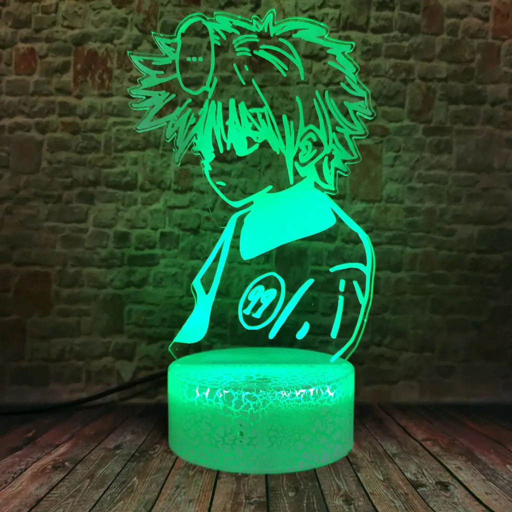 3D Iluzije LED Nočna Pisane previjalna Miza Svetlobe Risanka Model Igre Killua Zoldyck Anime akcijski in igrače številke