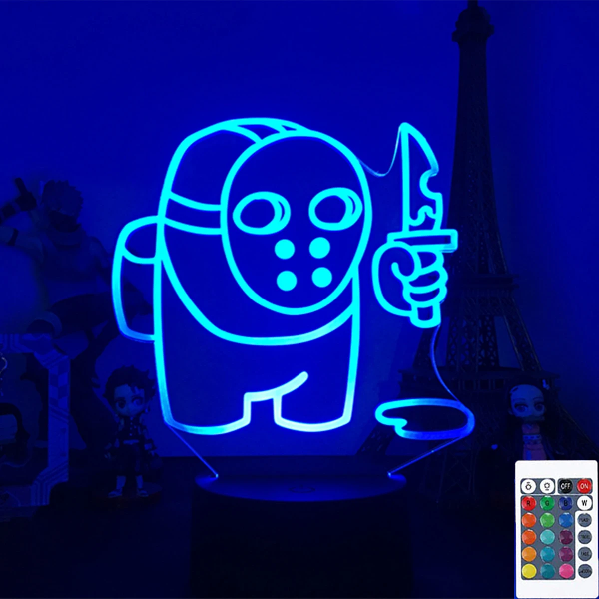 3D Iluzije Med Nami Lučka Igra LED Noč Lignt Tabela Namizno Svetilko USB Pogon Led Luči Spalnica Dekoracijo Doma Dekor Otrok Darilo