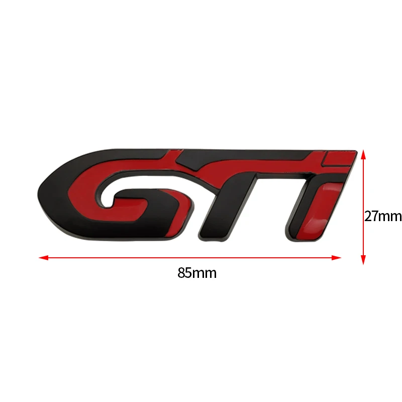 3D Kovinski Avto GTI Logotip Avto Nalepke Emblem Značko Nalepke Za Peugeot 206 GTI 207 208 306 307 308 Emblem Zadaj Prtljažnik za Avto Nalepke