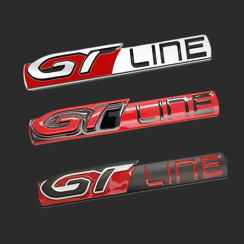 3D kovinski GT Line Emblem Nalepke Zadaj Prtljažnik Nalepke Za Nadaljuje GT LINE Peugeot 206 207 208 308 408 508 5008 3008 106 Nalepka