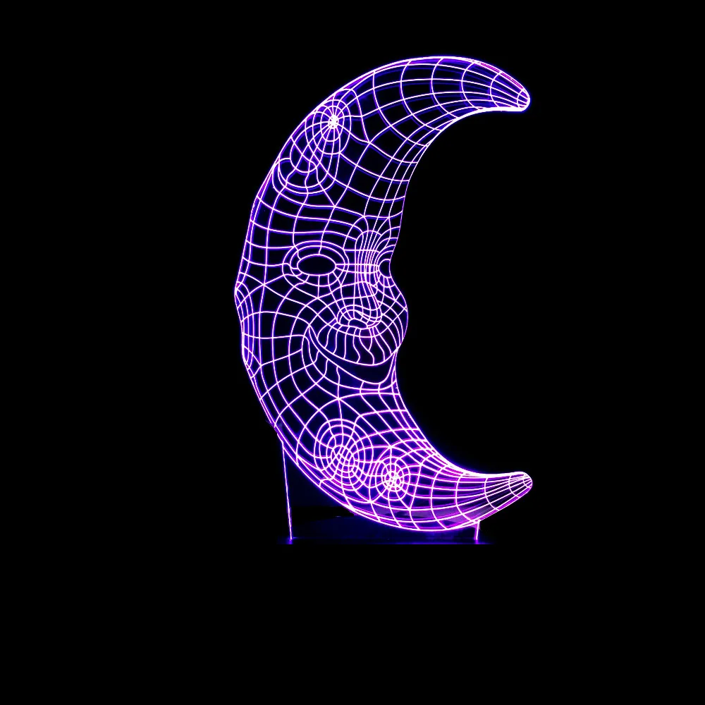 3D Led Modeliranje Namizno Svetilko 7 Barvo Luna Spremeniti Gradient Ozračja Osvetlitev Kul Fant Postelji Noč luç Dekoracijo Igrača