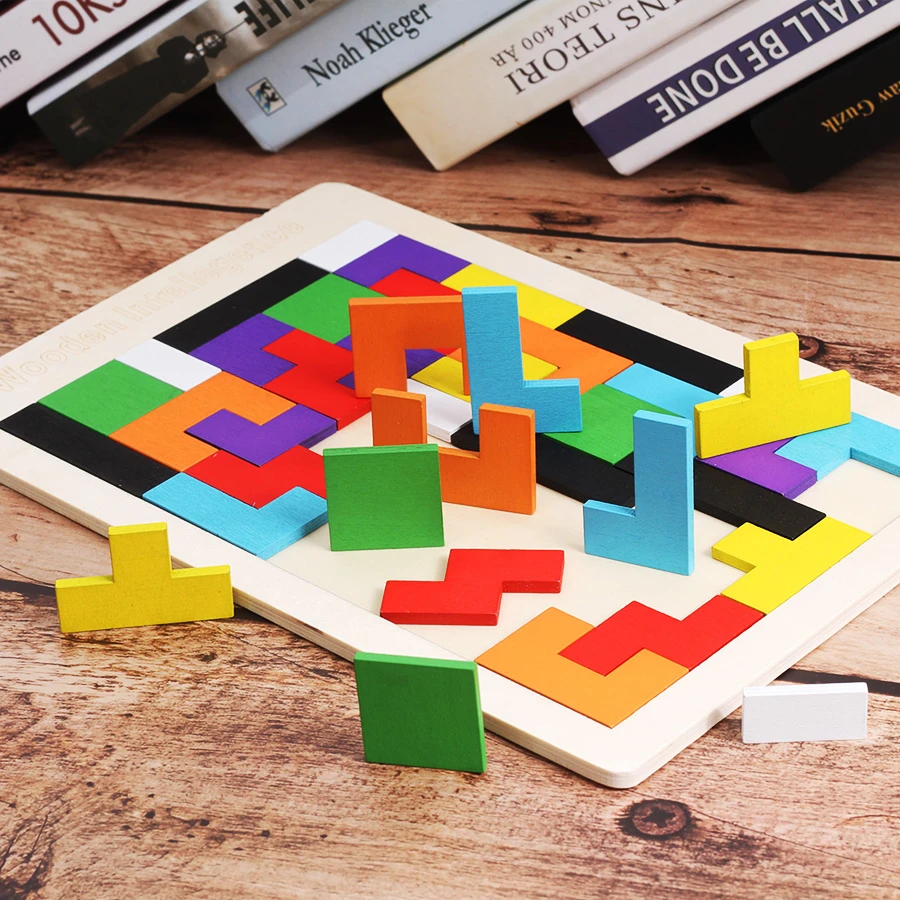 3D Lesene Uganke Jigsaw Odbor Igrače Tangram Možganov Teaser Otroci Igrače Puzzle Igra Izobraževalne Otroške Igrače Lesa Darila