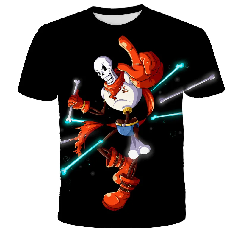 3D-Natisnjeni T-shirt Fantje in Dekleta Anime Ulica Slog T-shirt Igro Otrok Undertale T-shirt Žogo Srajce Harajuku