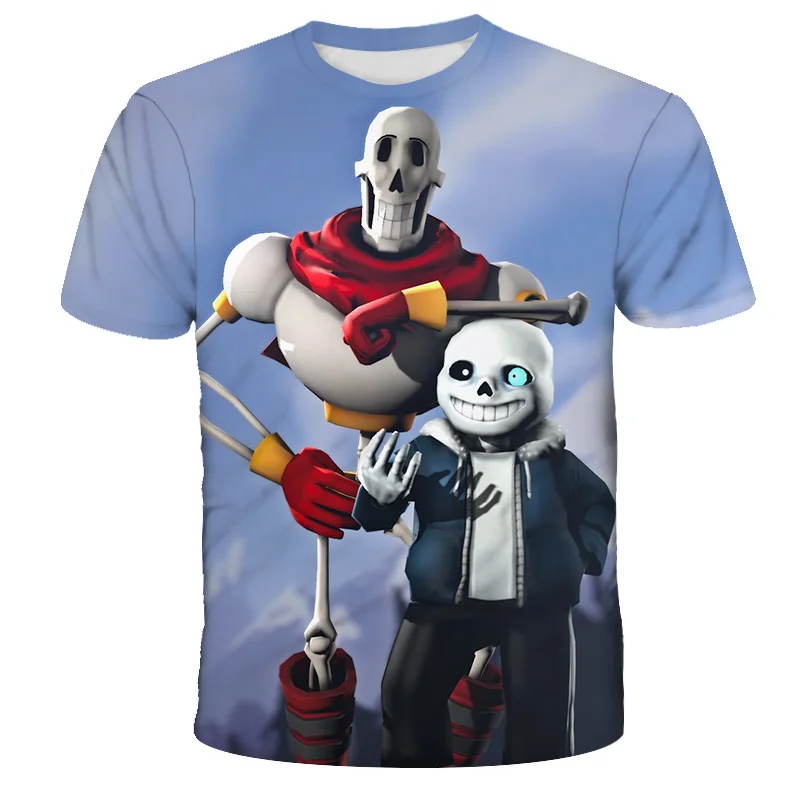 3D-Natisnjeni T-shirt Fantje in Dekleta Anime Ulica Slog T-shirt Igro Otrok Undertale T-shirt Žogo Srajce Harajuku