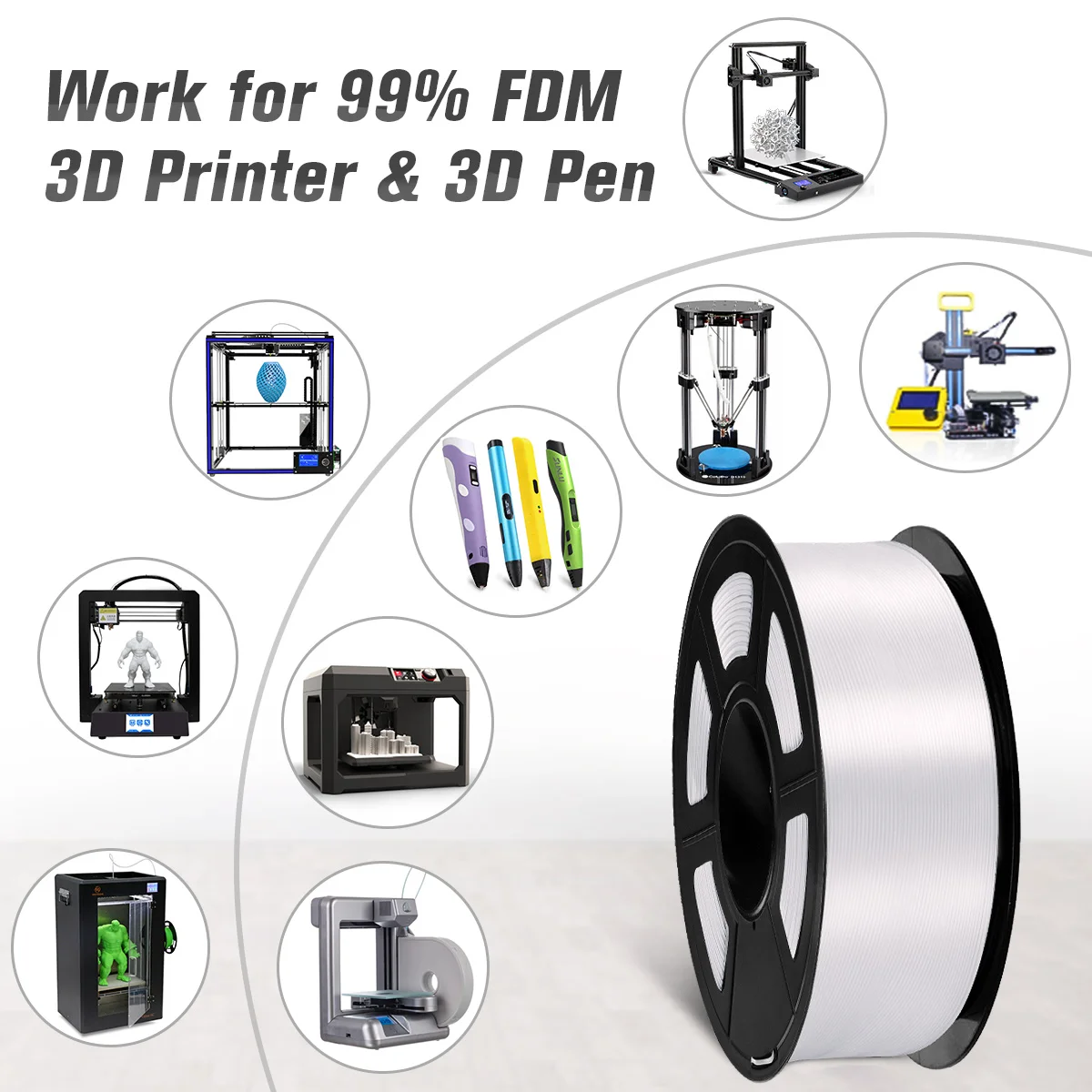 3D Nitke SVILE PLA Tiskalnik 1 kg Materiala S Konico SVILENE Teksture 3D Tiskanje Materialov, Dobro Žilavost