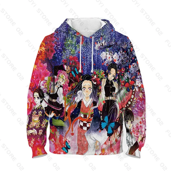 3d Otroški pulover s kapuco Japonski Anime Smešno Natisnjeni Zabavno Ulične Demon Slayer Kimetsu Ne Yaiba Film Mugen Vlak Hoody Majica