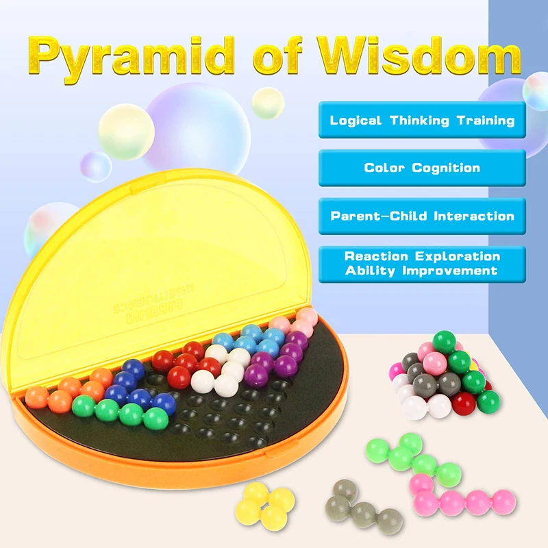 3D Puzzle IQ Pearl Logični Um Igra 178 Izzivi Piramida Ploščo Igrača Kroglice Intelektualni Razvoj Izobraževalne Igre Otroci Igrače