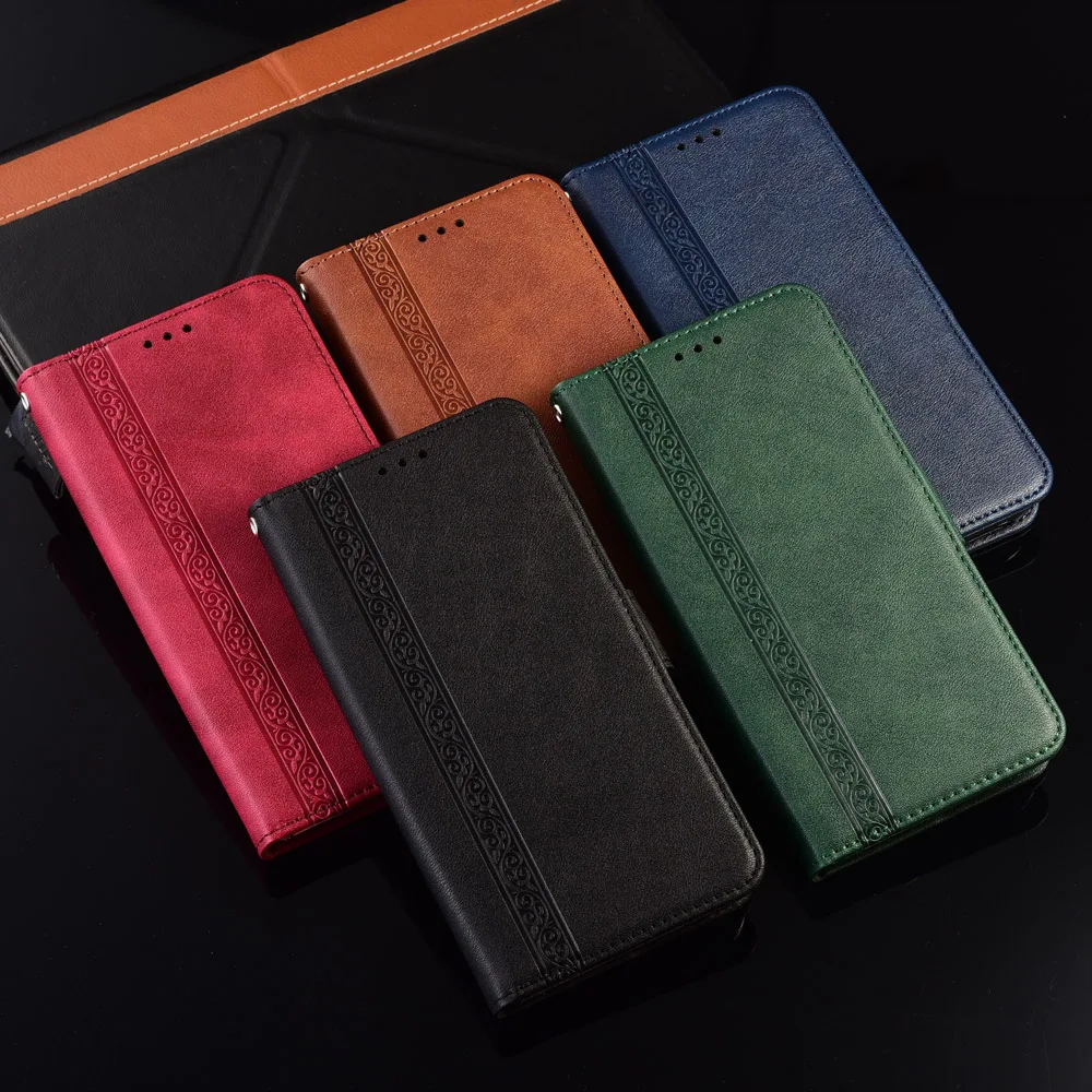 3d Reliefni Usnjena torbica za Xiaomi Redmi 4X 4 X Redmi4x Hrbtni Pokrovček Denarnice Primeru S Kartico Žep
