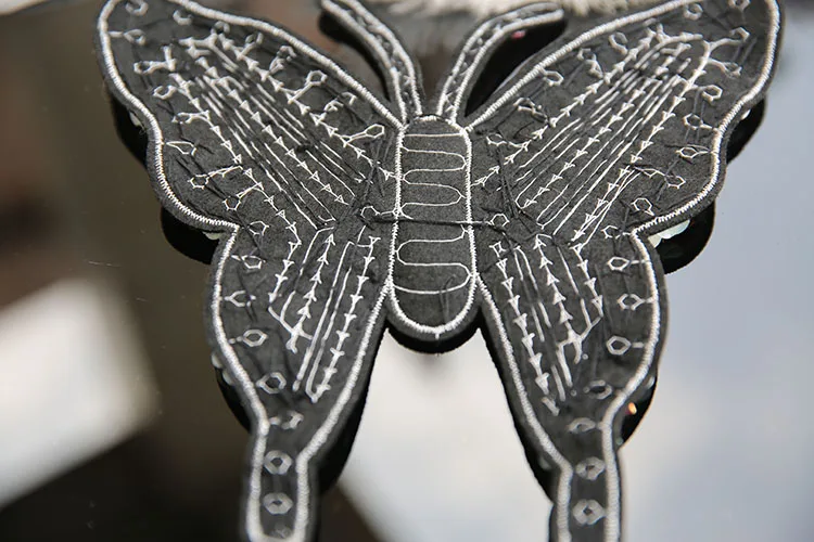 3D Ročno izdelan metulj beaded Obliži za oblačila DIY sew na bleščica nosorogovo parches Vezenje aplicirano velik obliž dekoracijo