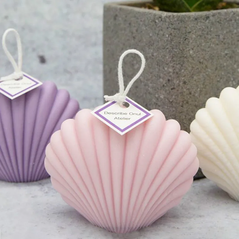 3D Seashell Sveča Plesni DIY Mavca Aromaterapija Plesni Ročno izdelana Mila Trpežne Plastične Kalupe Za Izdelavo Sveč Obrti