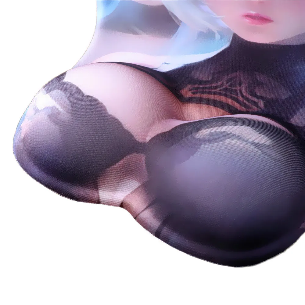 3D Silicij Anime Mouse pad Igralec Seksi Dekle Kawaii Zapestje Ostalo Velike Hitrosti Ne-Skid NieR:Automata 2B Mousepad Prenosni Računalnik Mat