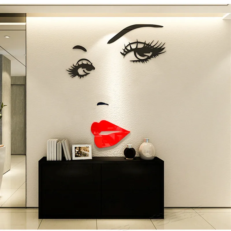 3D stenske nalepke lepoto akril nalepke modni ustvarjalne diy sodobno oblikovanje kavč ozadju stenske nalepke doma dekoracijo