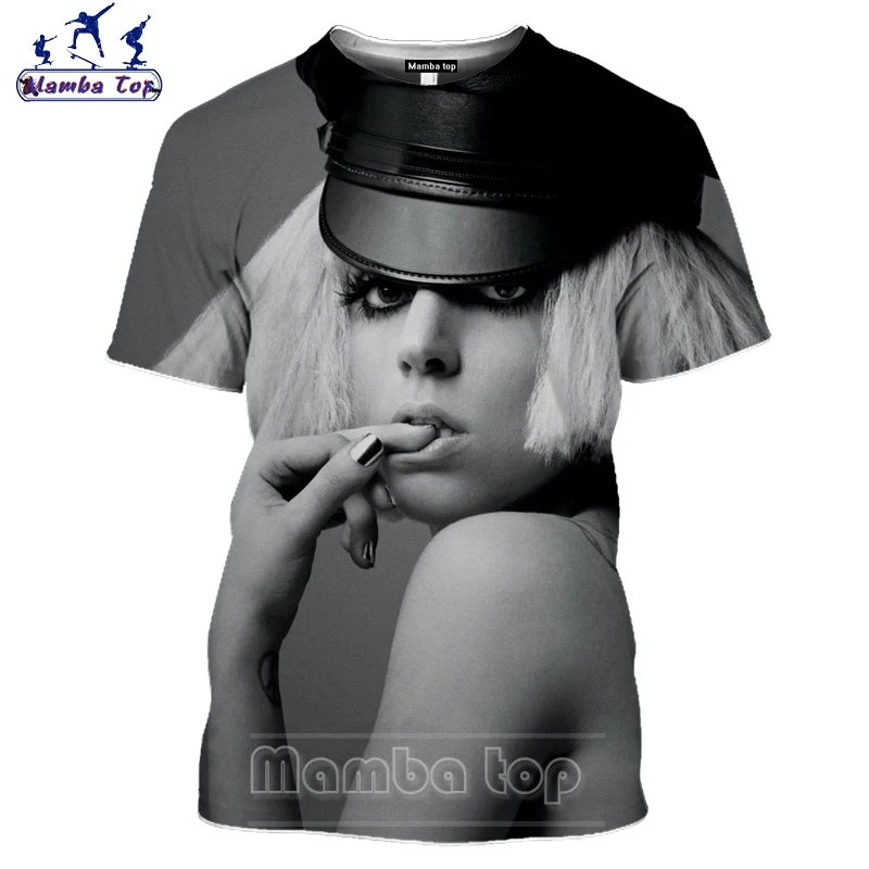 3D Tiskanje Lady Gaga T Shirt Moda za Moške majice Hip Hop Moški Tshirt Seksi Pevka Smešno Ženske Tees Vrhovi Harajuku Puloverju E003 - 2