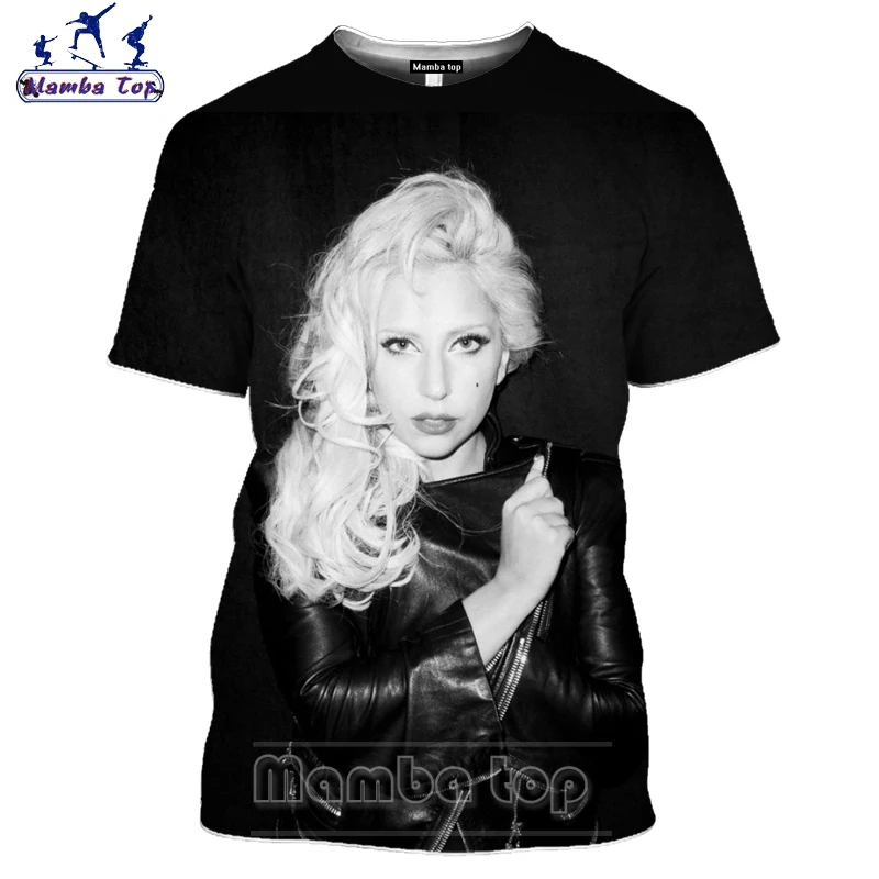3D Tiskanje Lady Gaga T Shirt Moda za Moške majice Hip Hop Moški Tshirt Seksi Pevka Smešno Ženske Tees Vrhovi Harajuku Puloverju E003 - 2