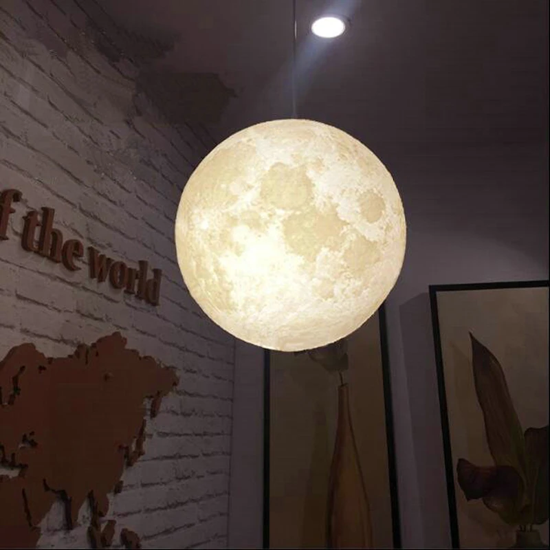 3D Tiskanje Obesek Luči Novost, Ustvarjalno Luna Vzdušje Noč Svetlobe Žarnice Restavracija/Bar Visi Razsvetljavo