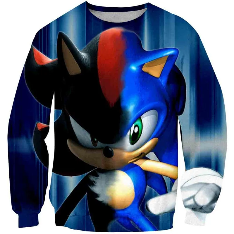 3D Tiskanje Sonic Številke Serie Fantje Dolgo Rokavi Majica Cool Anime Sonic Shadow otroška Oblačila O-vratu Jeseni Hoodies Vrhovi