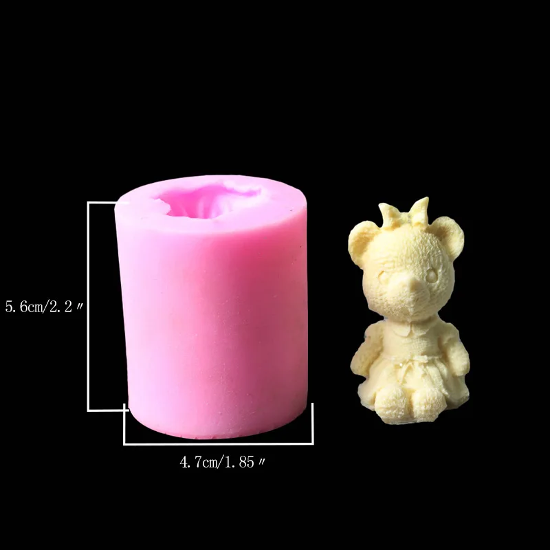 3D Tri-dimenzionalni Medved Mate Fondat Silikonsko Plesni Čokoladna torta dekoracijo Tekočih silikonsko plesni Visoko temperaturna odpornost