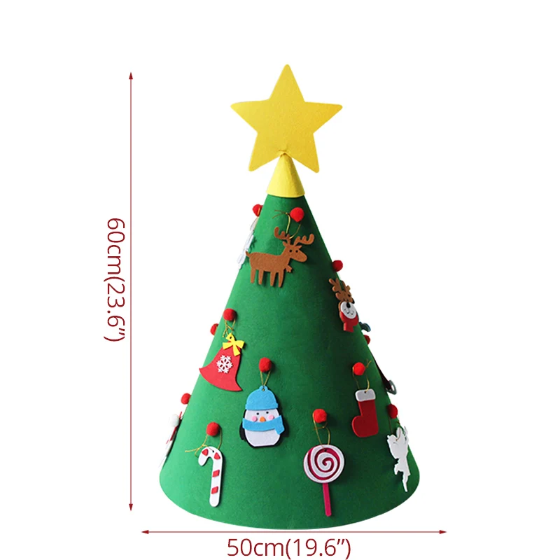 3D Čutiti Božično Drevo z Okraski Otroke Novo Leto 2021 Božično Drevo, Darila, Igrače, ki Visi Navidad 2020 Kerst Decoratie Noel