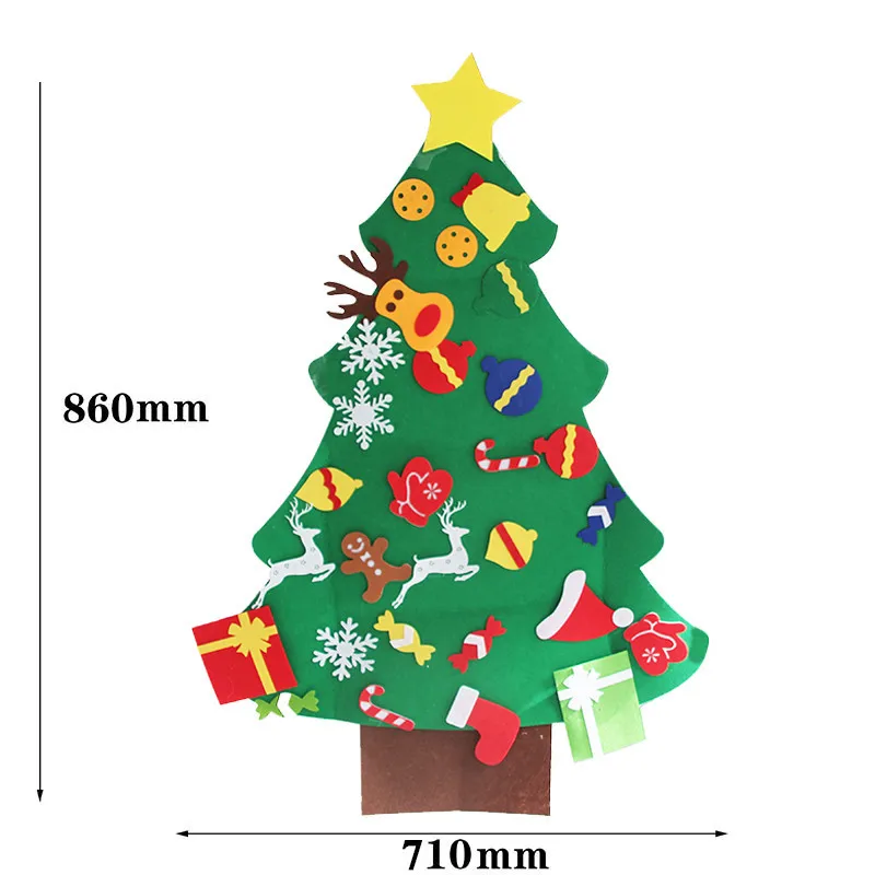 3D Čutiti Božično Drevo z Okraski Otroke Novo Leto 2021 Božično Drevo, Darila, Igrače, ki Visi Navidad 2020 Kerst Decoratie Noel