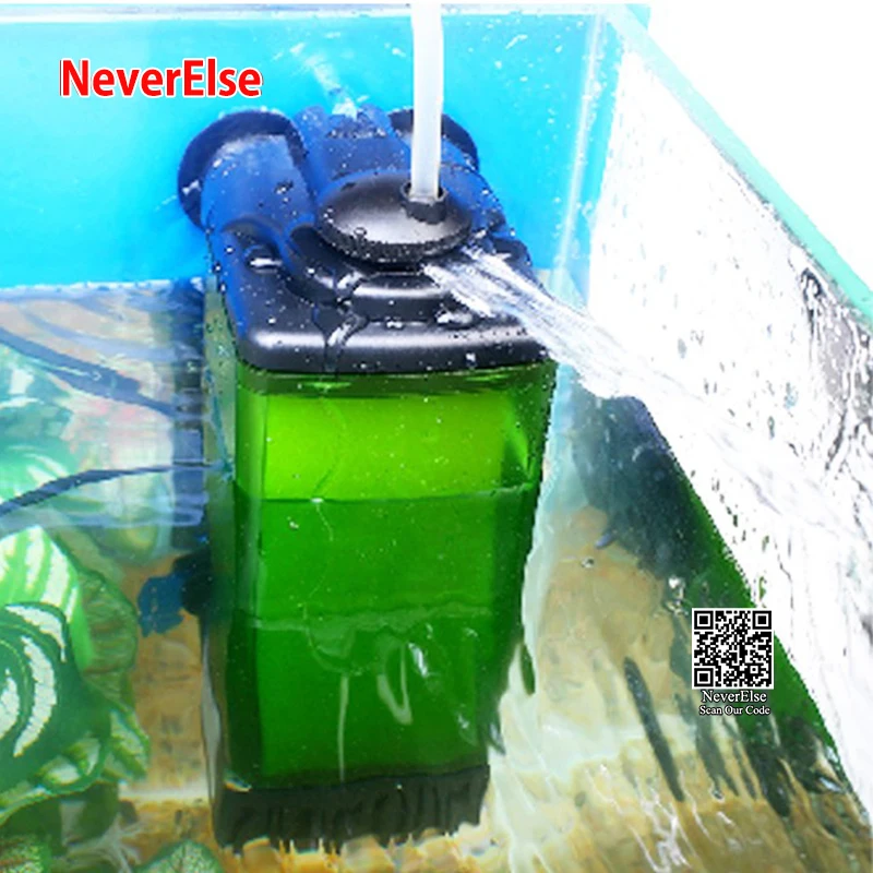 3in1 Podvodnih Voda Notranji Filter Črpalka za Rezervoar Rib, Akvarij Filter Zraka Črpalka za Povečanje Zračnega Kisika Nizke Vode, Filtracija